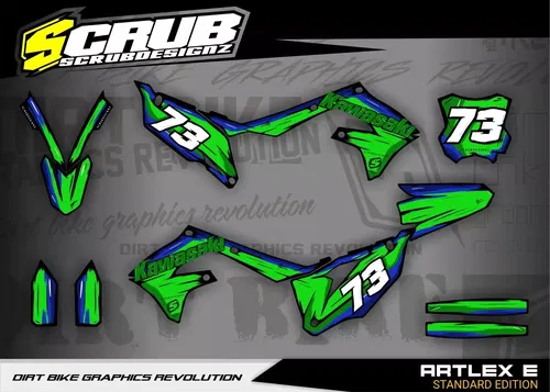 Plastics + Graphics Kawasaki KX450 2019-2023 KX250 2021-2024 KXF