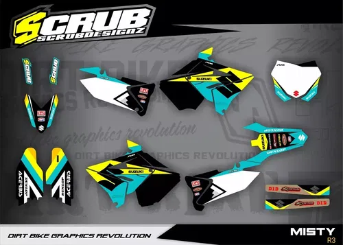 RESTYLE graphics RM125 RM250 2001 - 2008 Suzuki RM 125 250 Polisport Decals