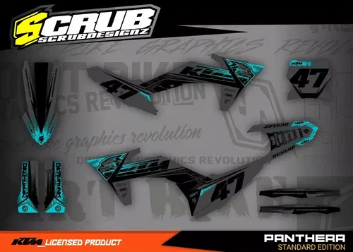 KTM 2023 2024 SX SX-F XC XC-F Graphics decals stickers kit | Custom race number