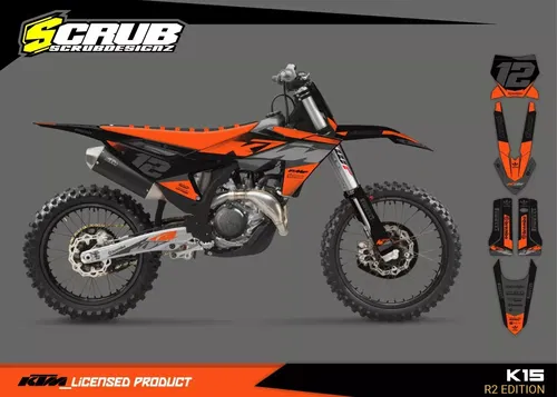 KTM 2023 2024 SX SX-F XC XC-F Graphics decals stickers kit | Custom race number