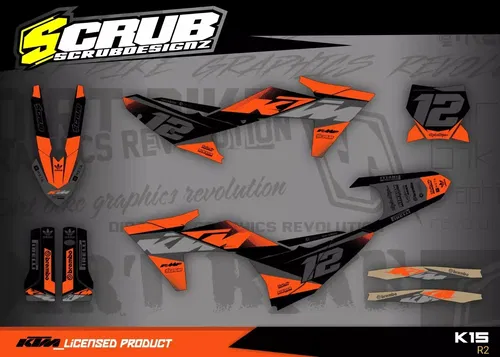 KTM 2023 2024 SX SX-F XC XC-F Graphics decals stickers kit | Custom race number