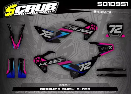 Plastics + Graphics 2025 Husqvarna TC FC FX TX + Grip