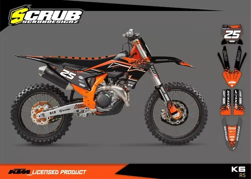 KTM 2023 2024 SX SX-F XC XC-F Graphics decals stickers kit | Custom race number