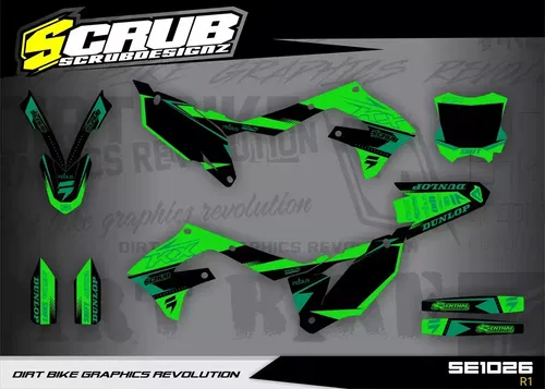 Graphics Kawasaki KX450 2019-2023 KX250 2021-2024 KXF Decals Stickers kit