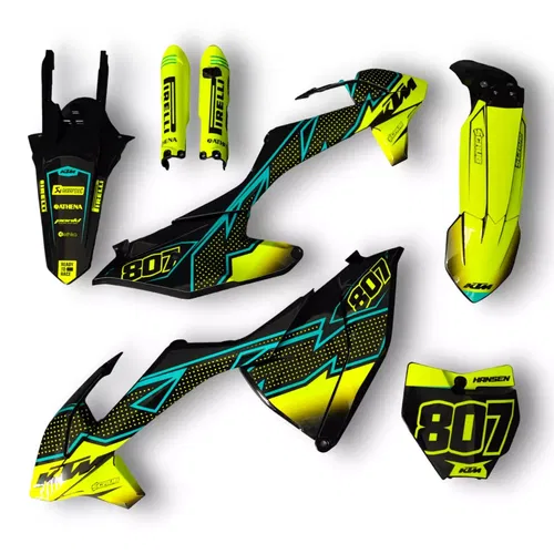 Plastics + Graphics KTM SX 85 2018-2024 Custom race number + name