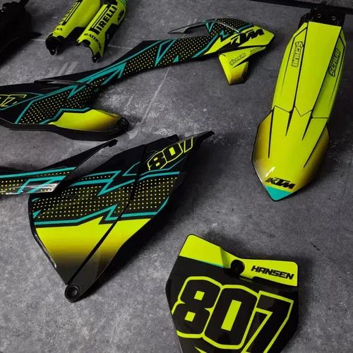 Plastics + Graphics KTM SX 85 2018-2024 Custom race number + name