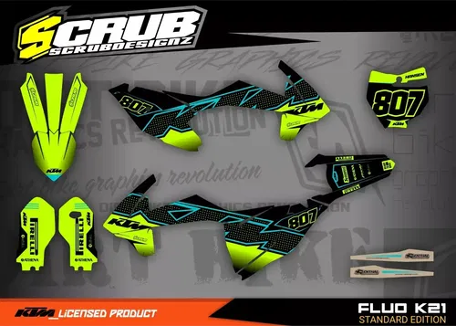 Plastics + Graphics KTM SX 85 2018-2024 Custom race number + name