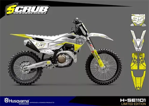 Husqvarna 2023 2024 TC FC TX FX 125 250 300 350 450 Graphics decals SCRUB