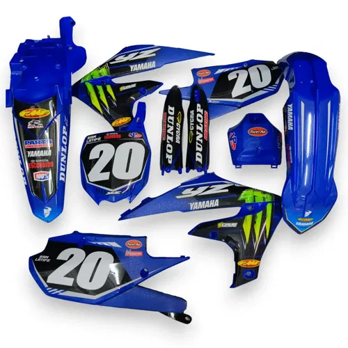 Plastics + Graphics Yamaha YZ450F 2018-2022 YZ250F 2019-2023 Race number + Name