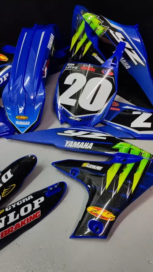 Plastics + Graphics Yamaha YZ450F 2018-2022 YZ250F 2019-2023 Race number + Name