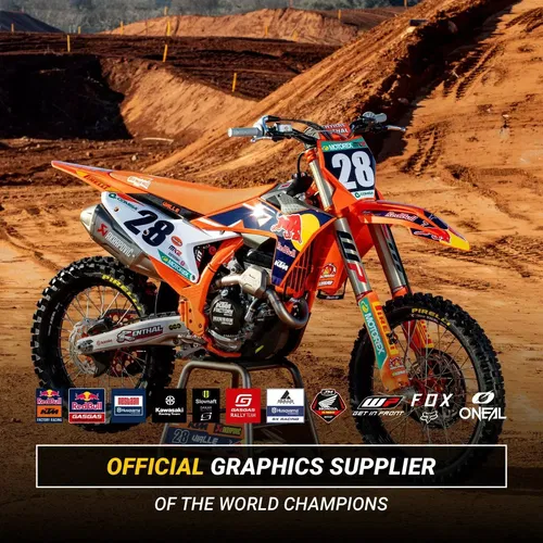 Plastics + Graphics KTM 2019 2022 SX SX-F XC XC-F Fluo decals custom race number