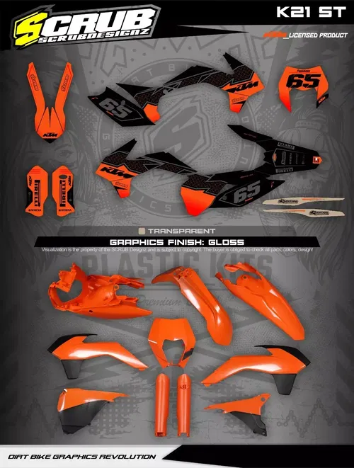 Plastics + Graphics KTM 2014 2015 XC-W XCF-W EXC EXC-F Custom race number