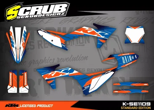 KTM Graphics 2023 2024 SX SX-F XC XC-F 125 250 300 350 450 decals stickers kit