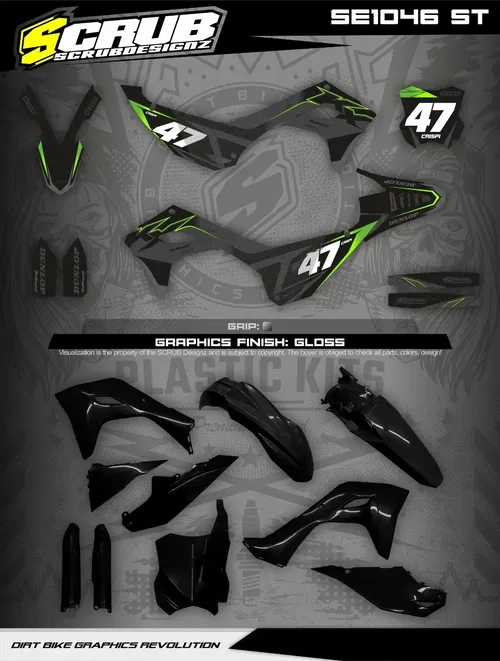 Plastics + Graphics Kawasaki KX450 2024 2025 KX250 2025