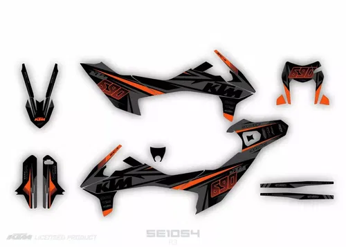 Graphics Kit KTM 690 SMC R 2019 2020 2021 2022 2023 2025 Decals Supermoto SCRUB