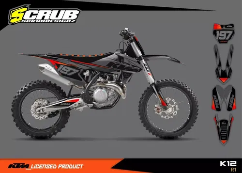 Plastics + Graphics + Seat cover KTM 2016-2018 XC XC-F SX SX-F | name+number
