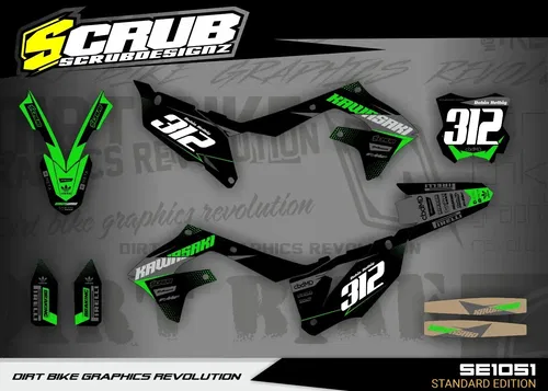 Plastics + Graphics Kawasaki KX450 2019-2023 KX250 2021-2024 KXF custom