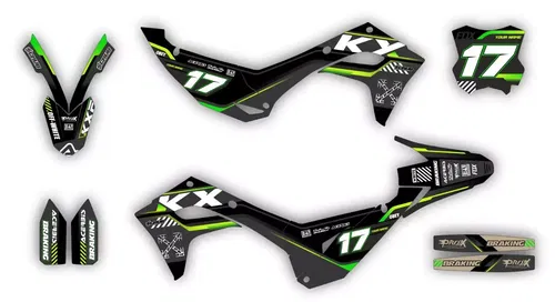 Kawasaki KX450 2024 2025 KX250 2025 Graphics Decals Stickers SCRUB