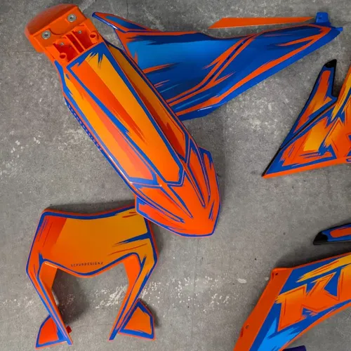 Plastics + Graphics KTM 2024 2025 EXC EXC-F XC-W XCF-W Orange Blue Restyle