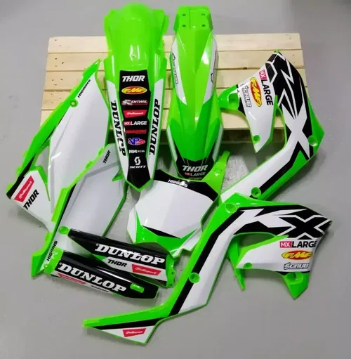 Plastics + Graphics Kawasaki KX Restyle KX125 KX250 2004 2005 2006 2007 2008