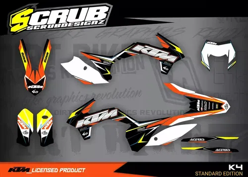 Graphics KTM EXC 125 200 250 350 450 500  2014 2015 2016 Decals Stickers Kit