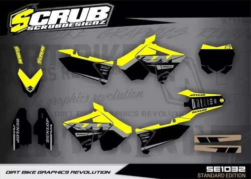 RESTYLE graphics RM125 RM250 2001 - 2008 Suzuki RM 125 250 Polisport Decals