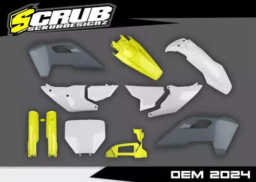 Husqvarna 2023 2024 FC TC TX 125 250 300 350 450 Plastics kit + Fork guards