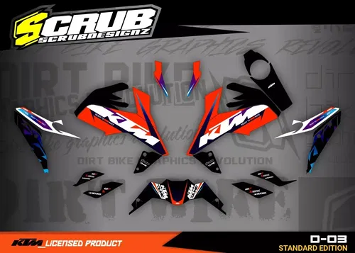 KTM Duke 390 200 125 2017 2018 2019 2020 2021 2022 2023 Graphics decals stickers