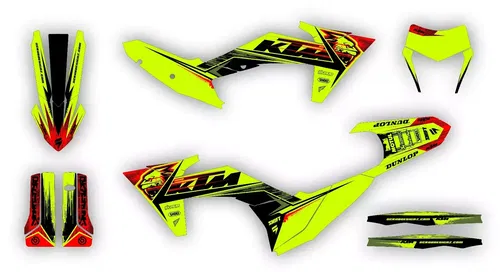KTM graphics EXC EXCf XC-W XCf-W 2024 - 2025 - 150 250 300 350 450 500 * FLURO!