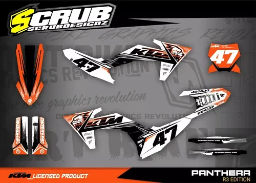 KTM 2023 2024 SX SX-F XC XC-F Graphics decals stickers kit | Custom race number