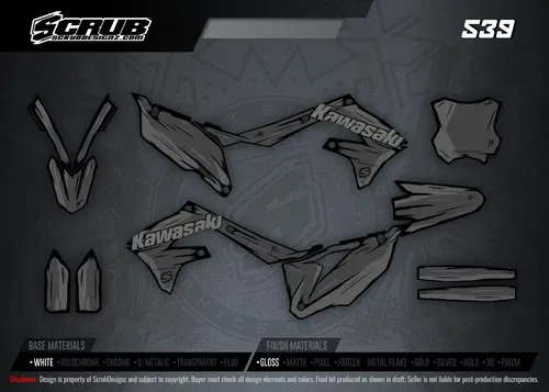 Kawasaki KX450 2019-2023 KX250 2021-2024 KXF Graphics Decals Stickers kit
