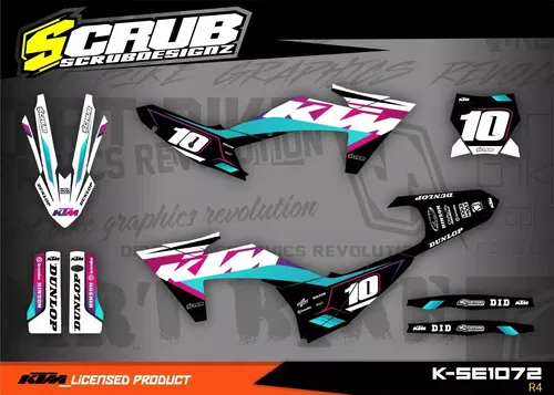 KTM 2023 2024 SX SX-F XC XC-F Graphics decals stickers kit | Custom race number