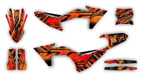 KTM Graphic SX SXF 2023 2024 125 250 300 350 450 Decals XC XCf FULL CHROME