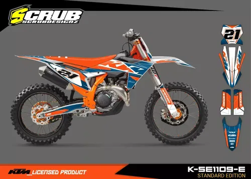 Plastics + Graphics applied KTM 2023 2024 XC XC-F SX SX-F 125 250 300 350 450