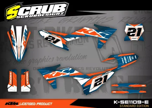 Plastics + Graphics applied KTM 2023 2024 XC XC-F SX SX-F 125 250 300 350 450