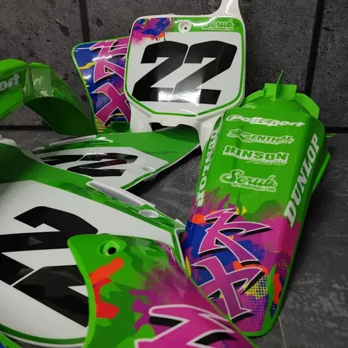 Plastics + Graphics Kawasaki KX125 KX250 1999 2000 2001 2002 KX 125 250