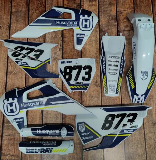 Graphics + Plastics Husqvarna TC FC FX 2019-2022 Custom race number + name