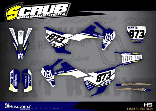 Graphics + Plastics Husqvarna TC FC FX 2019-2022 Custom race number + name