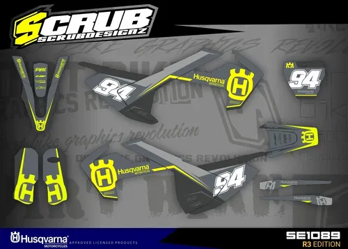 Plastics + Graphics Husqvarna TC FC FX 2016 2017 2018 125 250 300 450 applied