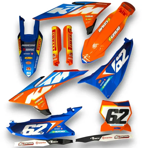 Plastics + Graphics KTM 2023 2024 2025 2026 XC XC-F SX SX-F Orange Blue