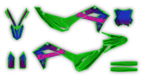 Kawasaki KX450 2024 2025 KX250 2025 Graphics Decals Stickers Retro SCRUB