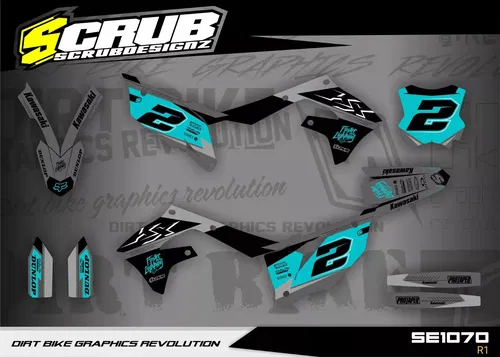 Graphics Kit Kawasaki KX450 2019-2023 KX250 2021-2024 KXF Decals Stickers