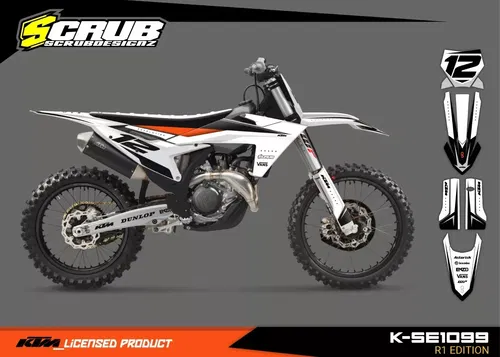KTM 2023 2024 SX SX-F XC XC-F Graphics decals stickers kit | Custom race number
