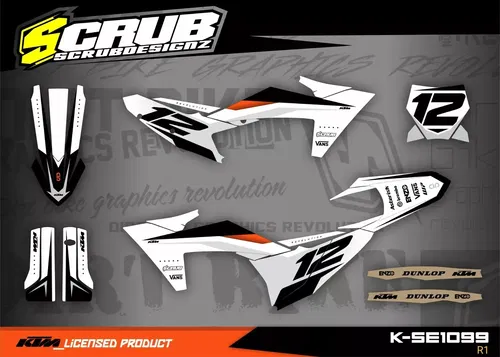 KTM 2023 2024 SX SX-F XC XC-F Graphics decals stickers kit | Custom race number