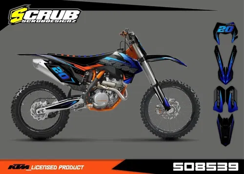 Plastics + Graphics applied KTM EXC EXC-F 2008 2009 2010 2011 XC-W XCF-W