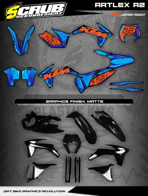 Plastics + Graphics KTM 2012 2013 XCF-W EXC EXC-F 125 200 250 300 350 450 500