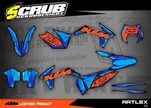 Plastics + Graphics KTM 2012 2013 XCF-W EXC EXC-F 125 200 250 300 350 450 500
