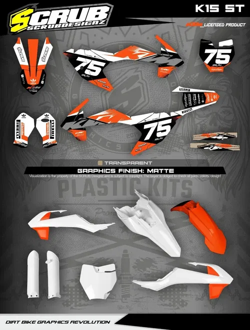 Plastics + Graphics KTM SX 65 2016-2023 Custom race number + name