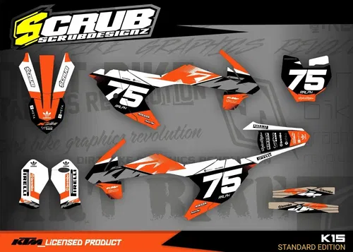 Plastics + Graphics KTM SX 65 2016-2023 Custom race number + name