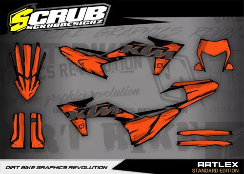 Plastics + Graphics KTM 2024 2025 XC-W XCF-W EXC EXC-F decals stickers kit